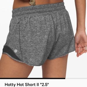 Grey Hotty Hot Lululemon 2.5” shorts